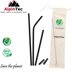 AlpinTec - Οικολογικά Καλαμάκια 'Ισια Μαύρα