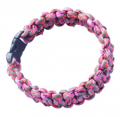 Munkees - Paracord Bracelet 9'' Pink Camo