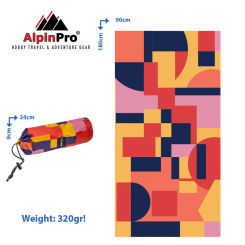 Alpintec - Πετσέτα Microfiber DryFast Paint 90x180cm Abstract Yellow