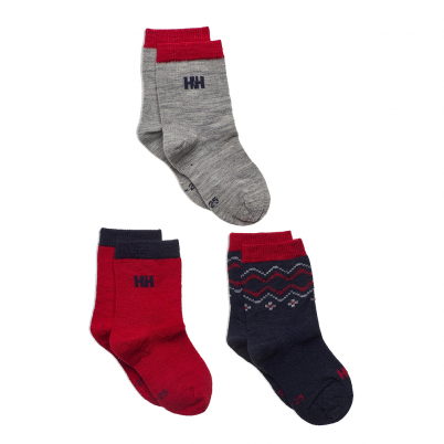 Helly Hansen - K Wool Sock 3PK Grey/Navy/Red