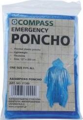 Compass - Emergency Poncho Kids Blue