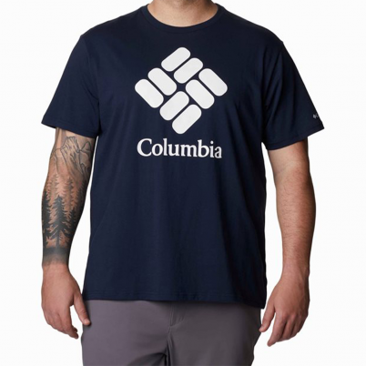 Columbia - CSC Basic Logo S/S Navy Blue Plus Size