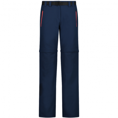 Campagnolo - Woman Zip Off Pant Blue/Red Kiss