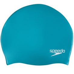 Speedo - Plain Moulded Silicone Cap Blue/Silver