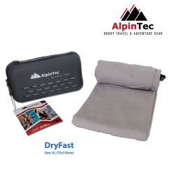AlpinTec - Πετσέτα Dryfast 75x150cm Grey