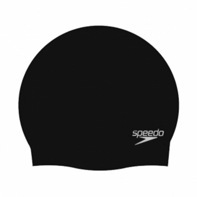 Speedo - Plain Flat Silicone Cap Black