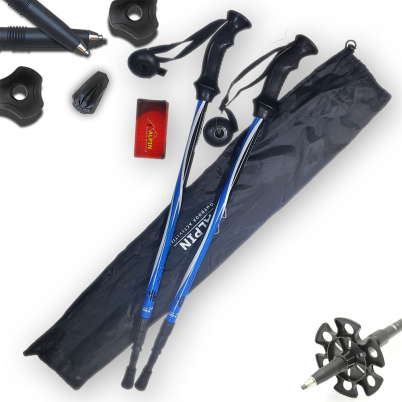 Alpin - Hiking baton Walkman II Anti-Shock Blue