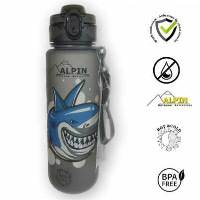 Alpin - Παγούρι 630ml Kids Shark Grey