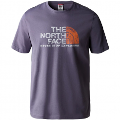 The North Face - M S/S Rust Tee Lunar Slate - Dusty Coral Orange