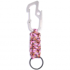 Munkees - Multi-function Carabiner With Paracord Keychain Pink