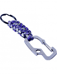 Munkees - Multi-function Carabiner With Paracord Keychain Purple