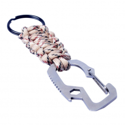 Munkees - Multi-function Carabiner With Paracord Keychain Desert