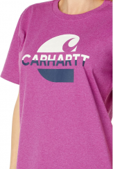 Carhartt - W Loose Fit Heavyweight S/S Faded C Graphic T-Shirt Magenta Agate