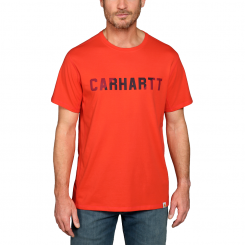 Carhartt - Force Relaxed Fit Midweight S/S Block Logo Graphic T-Shirt Cherry Tomato
