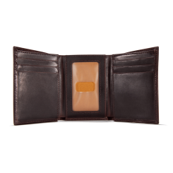 Carhartt - Πορτοφόλι Oil Tan Leather Trifold Wallet Dark Brown