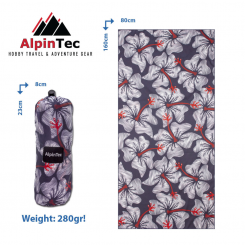 AlpinTec - Πετσέτα Microfiber Dryfast Paint 80x160 Blue Flower