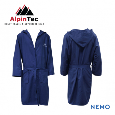 AlpinTec - Μπουρνούζι Ενηλίκων Nemo Microfiber Nav...