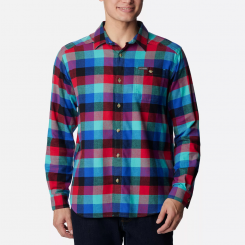 Columbia - Ανδρικό Πουκάμισο Cornell Woods™ Flannel Long Sleeve Shirt Bright Aqua Buffalo Check