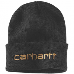 Carhartt - Knit Insulated Logo Graphic Cuffed Beanie Black