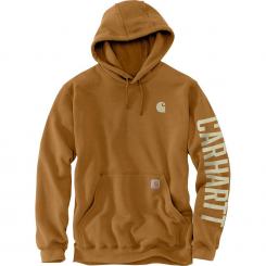 Carhartt - Rain Defender Loose Fit Midweight Logo Sleeve Graphic Sweatshirt Brown