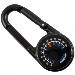 Munkees - Carabiner Compass With Thermometer Black