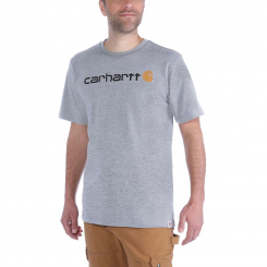 Carhartt - Relaxed Fit Heavyweight Short Sleeve Logo Graphic Heather Grey