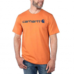 Carhartt - Relaxed Fit Heavyweight Short Sleeve Logo Graphic Marmelade Heather