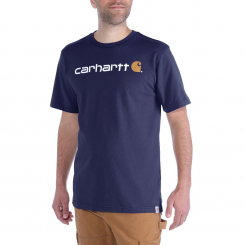 Carhartt - Relaxed Fit Heavyweight Short Sleeve Logo Graphic Navy