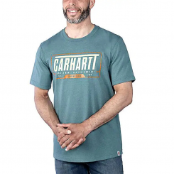 Carhartt - Relaxed Fit Heavyweight Short Sleeve Outlast Graphic Sea Pine Heather