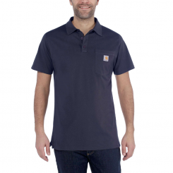 Carhartt - Force Relaxed Fit Midweight Short Sleeve Pocket Polo Navy