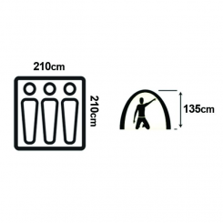 Salty Tribe - Αυτόματη Σκηνή 3 Ατόμων Tequesta