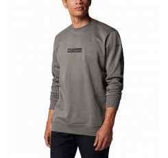 Columbia - Columbia Trek Crew Charcoal Heather/Puff Box Gem Columbia Logo