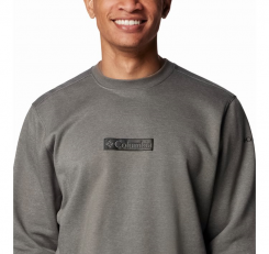 Columbia - Columbia Trek Crew Charcoal Heather/Puff Box Gem Columbia Logo