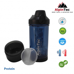 AlpinTec - Protein 500 ml + Μεταλλικός Αναδευτήρας Blue