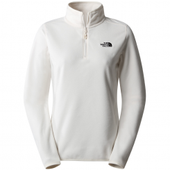The North Face - W 100 Glacier 1/4 Zip White Dune ...