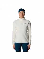 The North Face - W 100 Glacier 1/4 Zip White Dune npf