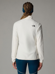 The North Face - W 100 Glacier 1/4 Zip White Dune npf