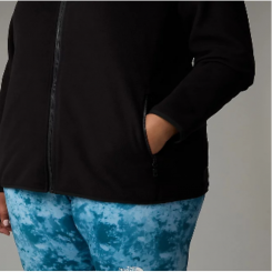 The North Face - W Plus 100 Glacier Full Zip Tnf Black Npf Υπερμέγεθος