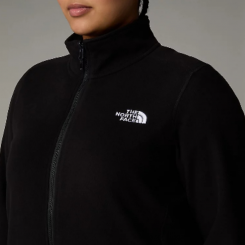 The North Face - W Plus 100 Glacier Full Zip Tnf Black Npf Υπερμέγεθος