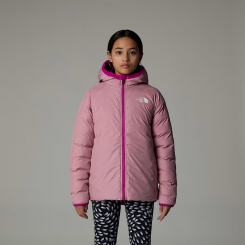 The North Face - Girl's Reversible Perrito Hooded Jacket Deep Mulberry