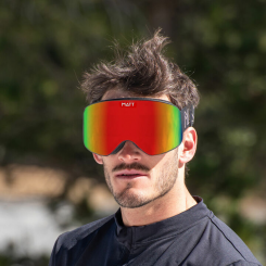 Matt - Scale Ski Google Mask Red