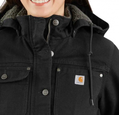 Carhartt - Loose Fit Weathered Duck Coat Black