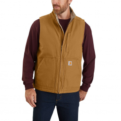 Carhartt - Washed Duck Sherpa Lined Mock Neck Vest...