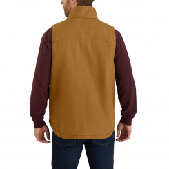 Carhartt - Washed Duck Sherpa Lined Mock Neck Vest Brown