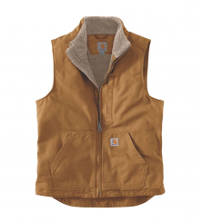 Carhartt - Washed Duck Sherpa Lined Mock Neck Vest Brown