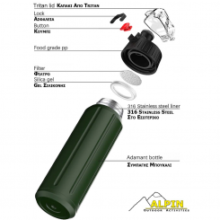Alpin - Θερμός Ανοξείδωτος 600 ml Λευκό