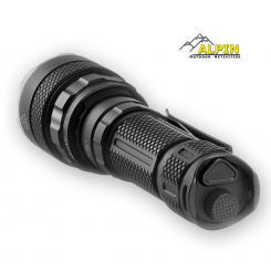 Alpin - Επαναφορτιζόμενος Φακός RGB 1600Lm Διπλός Διακόπτης Ουράς Ειδικό OP Κάτοπτρο