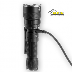 Alpin - Επαναφορτιζόμενος Φακός RGB 1600Lm Διπλός Διακόπτης Ουράς Ειδικό OP Κάτοπτρο