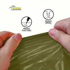 Alpin - Poncho Survival έκτακτης ανάγκης Με θήκη + Σφυρίκτρα Λαδί