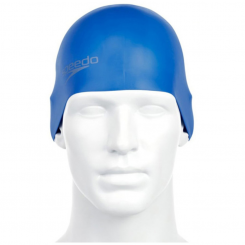 Speedo - Plain Moulded Silicone Cap Blue
